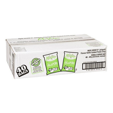 Miss Vickies Jalapeno Potato Chips, Zero Trans Fat | 40G/Unit, 40 Units/Case