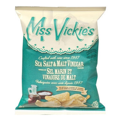 Miss Vickies Sea Salt & Malt Vinegar Potato Chips | 40G/Unit, 40 Units/Case