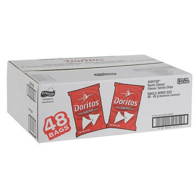 Doritos Nacho Cheese Chips, Trans Fat Compliant | 45G/Unit, 48 Units/Case