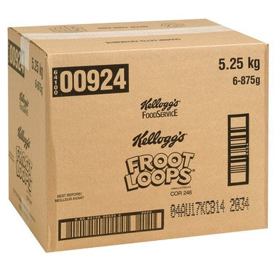 Kellogg's Froot Loop Cereal, Pouch, Trans Fat Compliant | 875G/Unit, 6 Units/Case