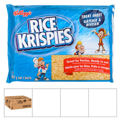 Kellogg's Rice Krispie Cereal Bars, Sheet | 907G/Unit, 5 Units/Case