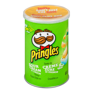 Pringles Sour Cream & Onion Potato Chips, Pringles | 68G/Unit, 12 Units/Case