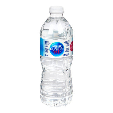 Pure Life Natural Spring Bottled Water, Polyethylene | 500ML/Unit, 24 Units/Case