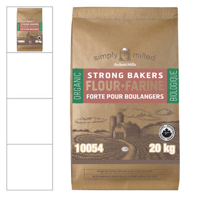 Simply Milled Strong Bakers Organic Flour Bulk Food Service | 20KG/44 Lbs