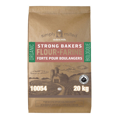 Simply Milled Strong Bakers Organic Flour Bulk Food Service | 20KG/44 Lbs