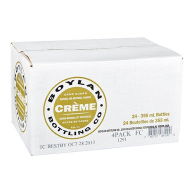 Boylan's Cream Soda Soft Drink, Glass | 355ML/Unit, 24 Units/Case
