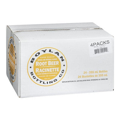 Boylan's Root Beer Soft Drink, Glass | 355ML/Unit, 24 Units/Case