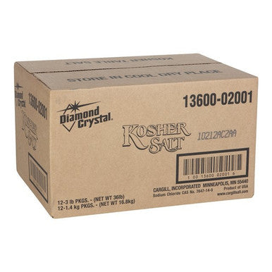 Diamond Crystal Coarse Kosher Salt | 1.36KG/Unit, 9 Units/Case