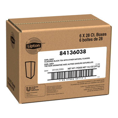 Lipton Black Earl Grey Tea, Subtle Bergamot - 2.2g, 28/Unit, 6 Units/Case
