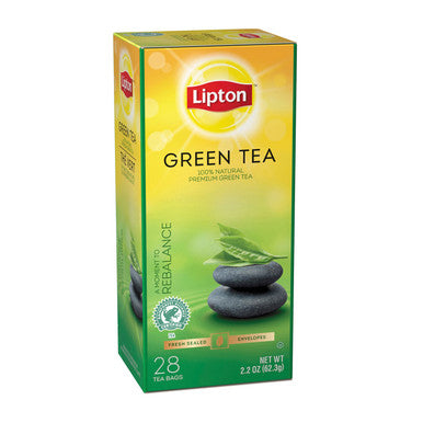 Lipton Premium Natural Green Tea, 100 Percent, 4 Star | 28UN/Unit, 6 Units/Case
