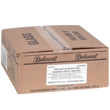 Dickinson Orange Marmalade Jam, Miniature Jar | 20ML/Unit, 72 Units/Case
