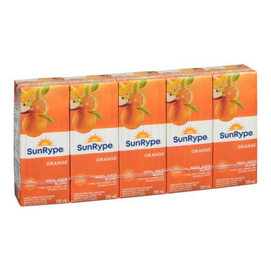 Sunrype Juice Orange Blend 100% 200ml/6.76oz (40/Case) - Canadian Made