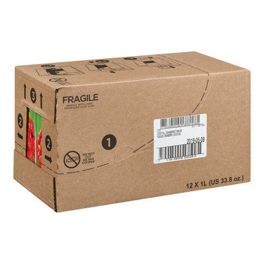 Fairlee Cranberry Cocktail Juice, 25 Percent, Tetra | 1L/Unit, 12 Units/Case