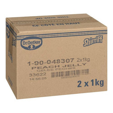 Dr Oetker Shirriff Gelatin Peach Powder 1L/2.20Lbs (2/Case)-Canadian Made