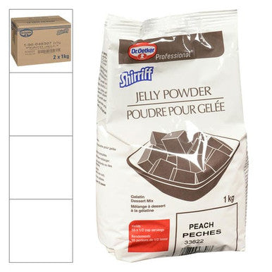 Dr Oetker Shirriff Gelatin Peach Powder 1L/2.20Lbs (2/Case)-Canadian Made