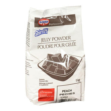 Dr Oetker Shirriff Gelatin Peach Powder 1L/2.20Lbs (2/Case)-Canadian Made