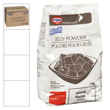 Dr Oetker Shirriff Gelatin Grape Powder 1L/2.20Lbs (2/Case)-Canadian Made