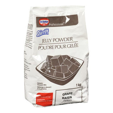 Dr Oetker Shirriff Gelatin Grape Powder 1L/2.20Lbs (2/Case)-Canadian Made