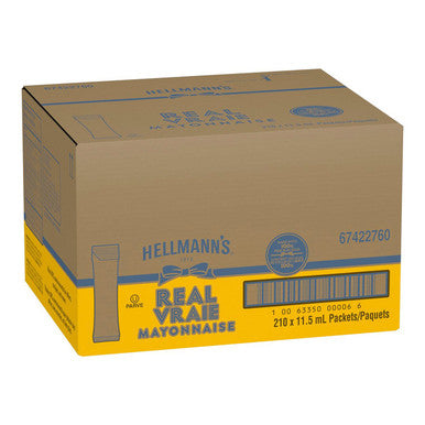 Hellmann's Real Mayonnaise, Stickpack Portions | 11ML/Unit, 210 Units/Case