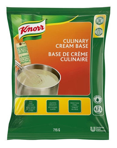 Knorr Culinary Cream Base, Gluten-Free | Creamy and Versatile | 715g Per Unit, (6/CASE)