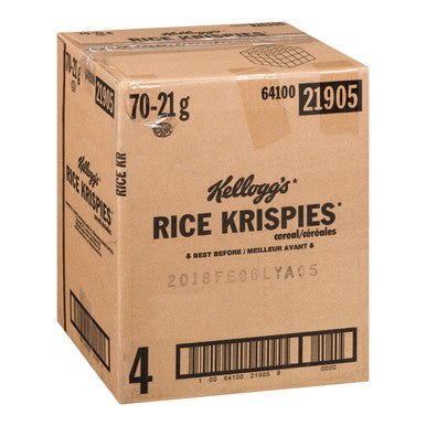 Kellogg's Rice Krispies Cereal, Portion | 21G/Unit, 70 Units/Case