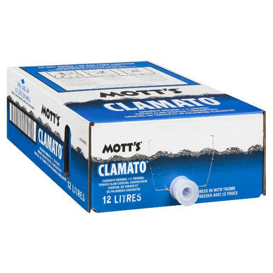 Motts Clamato Juice Bib 2+1 Bulk Food Service | 12L/3.17 Gallons