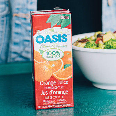 Oasis Orange Juice, Tetra | 200ML/Unit, 30 Units/Case