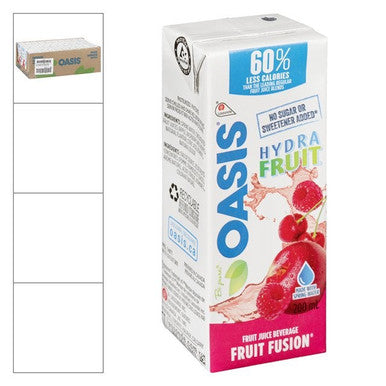 Oasis Fruit Fusion Hydrafruit Juice Boxes, 100 Percent | 200ML/Unit, 30 Units/Case