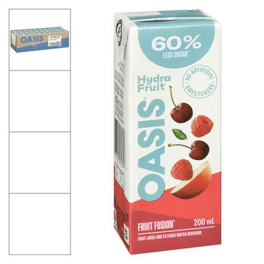 Oasis Juice Fruit Fusion Hydrafruit 200ML/6.76 oz (30/Case) - Canadian Made