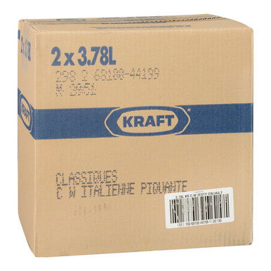Kraft Zesty Italian Dressing, Low Calorie | 3.78L/Unit, 2 Units/Case