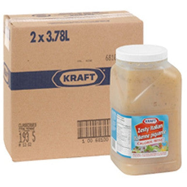 Kraft Zesty Italian Dressing, Low Calorie | 3.78L/Unit, 2 Units/Case