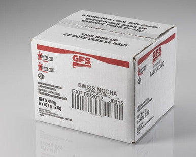 Gordon Choice GFS Powder Swiss Mocha Cappuccino Mix | 2LB/Unit, 6 Units/Case