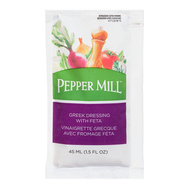 Pepper Mill Mediterranean Greek Dressing, With Feta, Portion | 45ML/Unit, 60 Units/Case