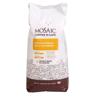 Mosaic Colombian Coffee, 100 Percent, Whole Bean | 2LB/Unit, 8 Units/Case