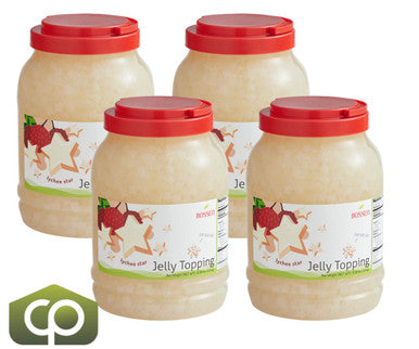 Bossen Lychee Star-Shaped Jelly Topping 8.38 lb. (3.8 kg) - 4/Case | Exotic Lychee