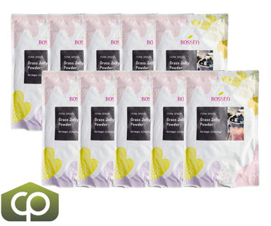 Bossen 2.2 lb. (1 kg) Bubble Tea Grass Jelly Powder Mix | Smooth Herbal Flavor(10/Case)