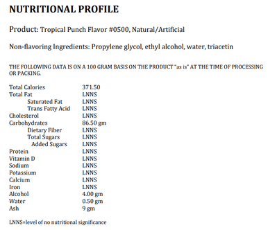 LorAnn Oils Super Strength Tropical Punch Flavor 1 Gallon