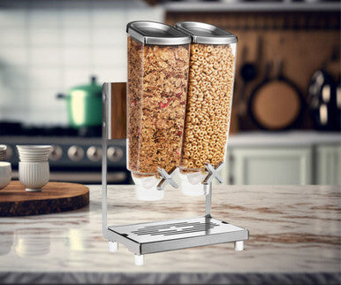 Rosseto PRO 3.8 Liter Double Canister Food Dispenser - Precise Dispensing Convenience