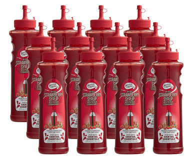 Master of Mixes 375 mL Strawberry Syrup - Rich Juicy Flavor (12/Case)