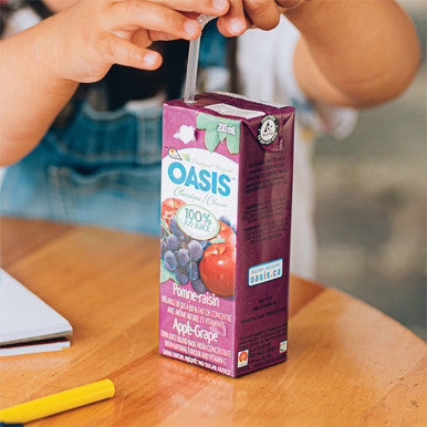 Oasis Apple Grape Juice, Tetra | 200ML/Unit, 30 Units/Case