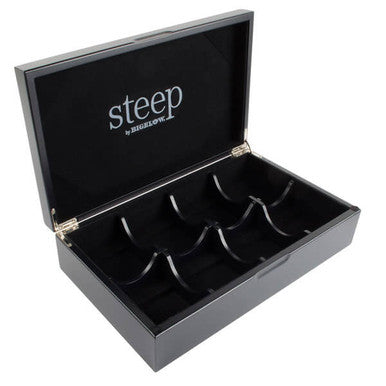 Steep by Bigelow 8 Compartment Black Tea Chest with Assorted Teas