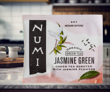 Numi Organic Jasmine Green Tea Bags - 100-Count Case: Fragrant & All-Natural