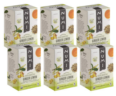 Numi Ginger Lemon Organic Blend Decaf Aromatic Tea Bags 16-Box (6/Case)