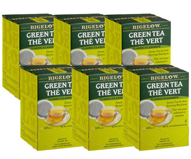 Bigelow Green Tea Single Serve Pods - Gluten-Free, 18/Box (6/Case)