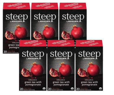 Bigelow's Steep: Organic Fruity Green Tea with Pomegranate - 20 Tea Bags (6/CASE)