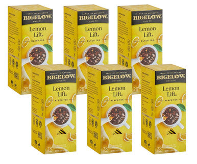Bigelow Lemon Lift Tea Bags - 28-Box | Zesty & Invigorating (6/Case)