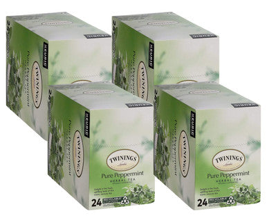 Twinings Pure Peppermint Herbal Tea Single Caffeine-Free - 24/Box(4/CASE)