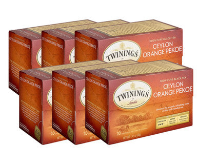 Twinings Ceylon Orange Pekoe Versatile Brewing Tea Bags - 20/Box(6/CASE)