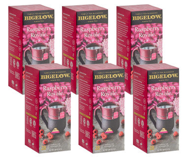 Bigelow Raspberry Royale Tea Bags - Raspberry Flavor, 28-Count Box (6/Case)