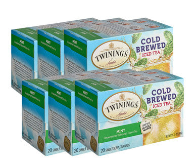 Twinings Green Refreshing Mint Cold Brewed Iced Tea Bags - 20/Box(6/CASE)